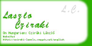 laszlo cziraki business card